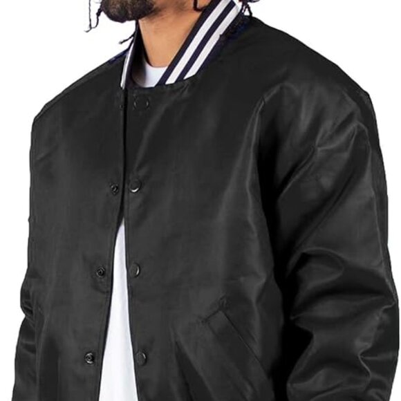 Active Seller!!!  Shaka Wear Men’s Bomber Jacket Classic Varsity Black and White - Picture 6 of 7